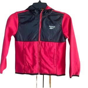 Reebok Red and Black Jacket zip up hoodie size 6
